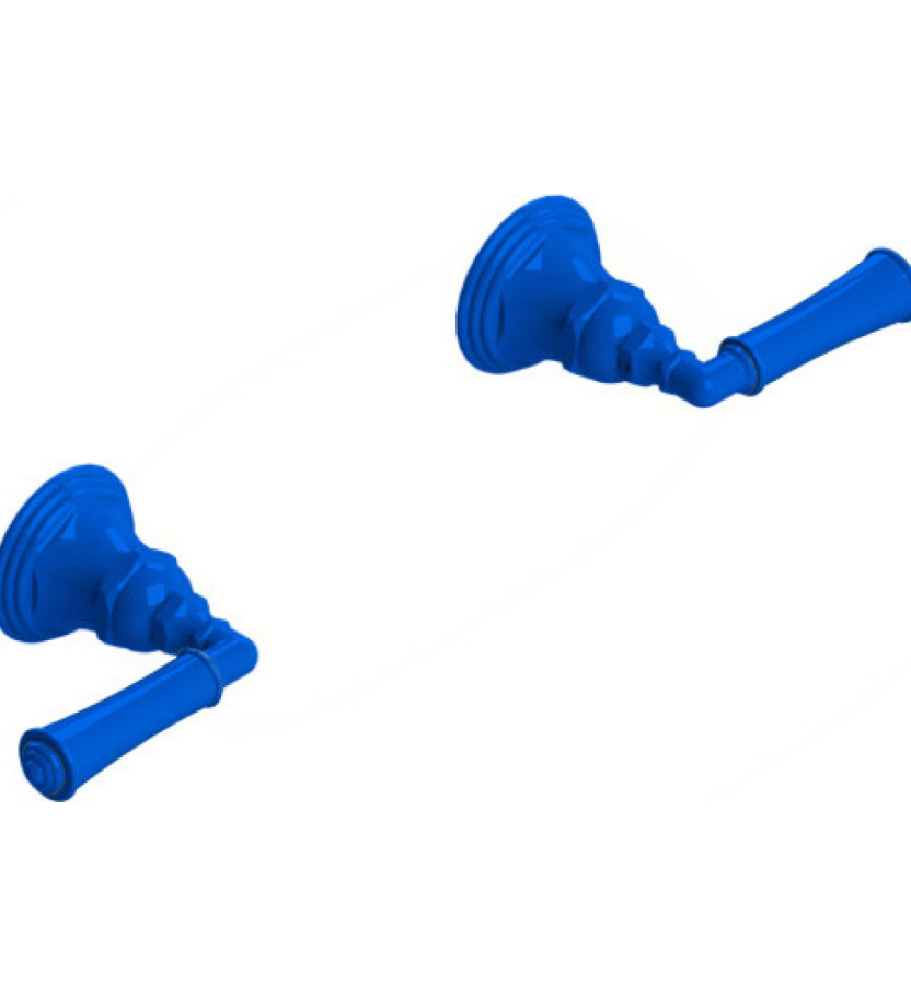 Rubinet T3ARVL Two Valve Tub Filler, Trim Only