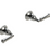 Rubinet T3ARVL Two Valve Tub Filler, Trim Only