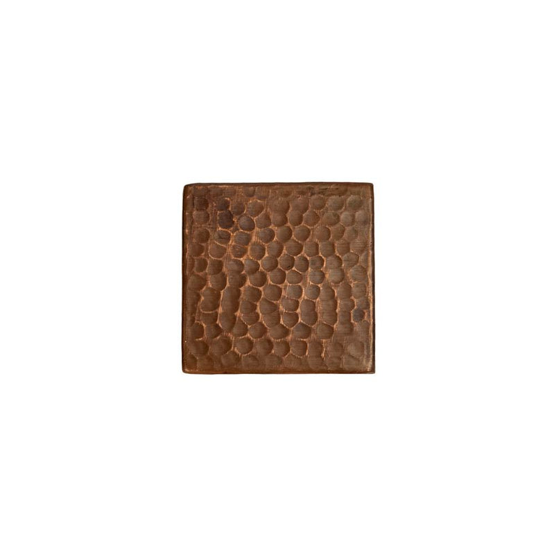 Premier Copper Products T3DBH 3" x 3" Hammered Copper Tile