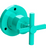 Rubinet T3XGNC Three Way Diverter With ShutOffIn Between FunctionTrim Only