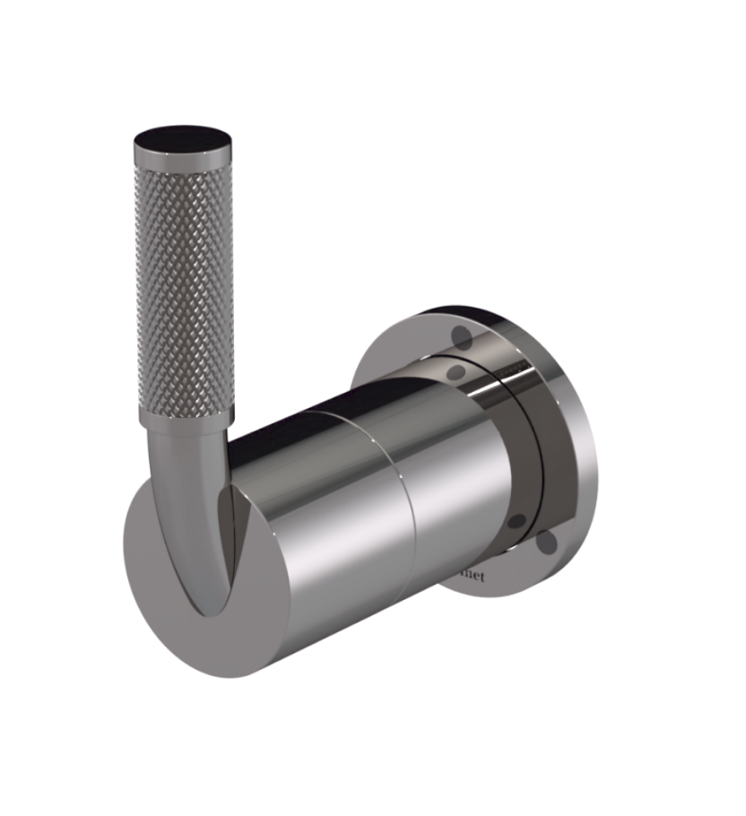 Rubinet T3XHOL Three Way Diverter With ShutOffIn Between Functions, Trim Only