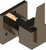 Rubinet T3XRSL Three Way Diverter With ShutOffIn Between FunctionTrim Only