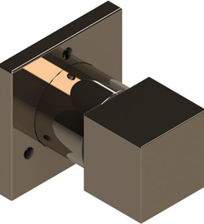Rubinet T3XRSQ Three Way Diverter With ShutOffIn Between FunctionTrim Only