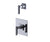 Rubinet T3YMQL Pressure Balance Valve With Stop Seperate Three Way Diverter With Shared Outlet Trim Only - Parent
