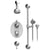 Rubinet T40FML Temperature Control Shower With Two Seperate Volume Controls, Aquatron Shower Head, Bar, Integral Supply Hand Held Shower 3 Functionn Wall Mount Trim