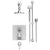 Rubinet T40LAL Temperature Control Shower With Two Seperate Volume Controls, Fixed Shower Head Bar, Integral Supply Hand Held Shower, 5 Wall Mount Trim Only - Parent