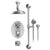 Rubinet T41FMC Temperature Control Shower With Two Way Diverter ShutOff, With One Seperate Volume Control, Hand Held Shower, Bar, Integral Supply, Two Body Spray