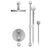 Rubinet T41HOR Temperature Control Shower With Two Seperate Volume Controls, Lasalle Shower Head, Bar, Integral Supply Hand Held Shower, 8 Wall Mount Mount Trim Only