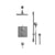 Rubinet T41RTL Temperature Control Shower With Two Seperate Volume Controls, Fixed Shower Head, Bar, Integral Supply, Hand Held Shower, 8 Wall Mount Mount Trim Only