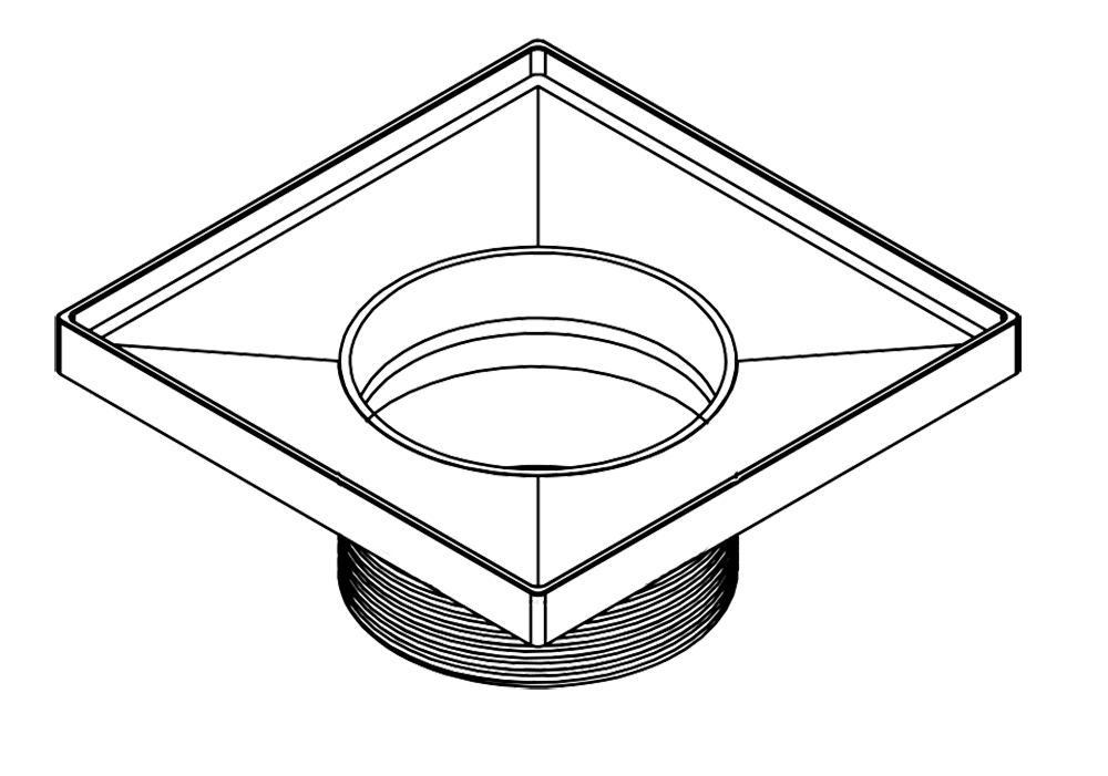 Infinity Drain T 42 4? x 4? Stainless Steel 2? Throat - Parent