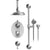 Rubinet T42FML Temperature Control Shower With Two Seperate Volume Controls, Aquatron Shower Head, Bar, Integral Supply Hand Held Shower 8 Ceiling Mountunt Trim Only