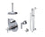 Rubinet T42GNC Temperature Control Shower With Two Seperate Volume Controls, Lasalle Shower Head, Bar, Integral Supply Hand Held Shower 8 Ceiling Mountunt Trim Only - Parent