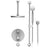 Rubinet T42HOR Temperature Control Shower With Two Seperate Volume Controls, Lasalle Shower Head, Bar, Integral Supply Hand Held Shower, 8 Ceiling Mountunt Trim Only