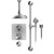 Rubinet T42HXC Temperature Control Shower With Two Seperate Volume Controls, Shower Head, Bar, Integral Supply Hand Held Shower, 8 Ceiling Mountunt Trim Only