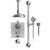 Rubinet T42HXL Temperature Control Shower With Two Seperate Volume Controls, Shower Head, Bar, Integral Supply Hand Held Shower, 8 Ceiling Mountunt Trim Only