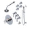 Rubinet T45GNL Temperature Control Shower With Three Seperate Volume Controls, Lasalle Shower Head, Bar, Integral Supply Hand Held Shower Four Body Spray 5 Way - Parent