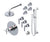 Rubinet T46GNC Temperature Control Shower With Three Seperate Volume Controls, Lasalle Shower Head, Bar, Integral Supply Hand Held Shower Four Body Spray 8 Wall Mount - Parent