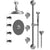 Rubinet T46JSS Temperature Control Shower With Three Seperate Volume Controls, Fixed Shower Head, Bar, Integral Supply, Hand Held Shower Four Body Spray 8 Wall Mount - Parent