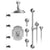 Rubinet T46RVL Temperature Control Shower With Three Seperate Volume Controls, Fixed Shower Head, Bar, Integral Supply, Hand Held Shower Four Body Spray, 8 Wall Mount - Parent