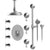 Rubinet T47FML Temperature Control Shower With Three Seperate Volume Controls, Fixed Shower Head, Bar, Integral Supply Hand Held Shower Four Body Spray 8 Ceiling Mount - Parent