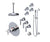 Rubinet T47GNL Temperature Control Shower With Three Seperate Volume Controls, Lasalle Shower Head, Bar, Integral Supply Hand Held Shower Four Body Spray 8 Ceiling Mount - Parent