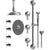 Rubinet T47JSL Temperature Control Shower With Three Seperate Volume Controls, Fixed Shower Head, Bar, Integral Supply, Hand Held Shower Four Body Spray 8 Ceiling Mount - Parent