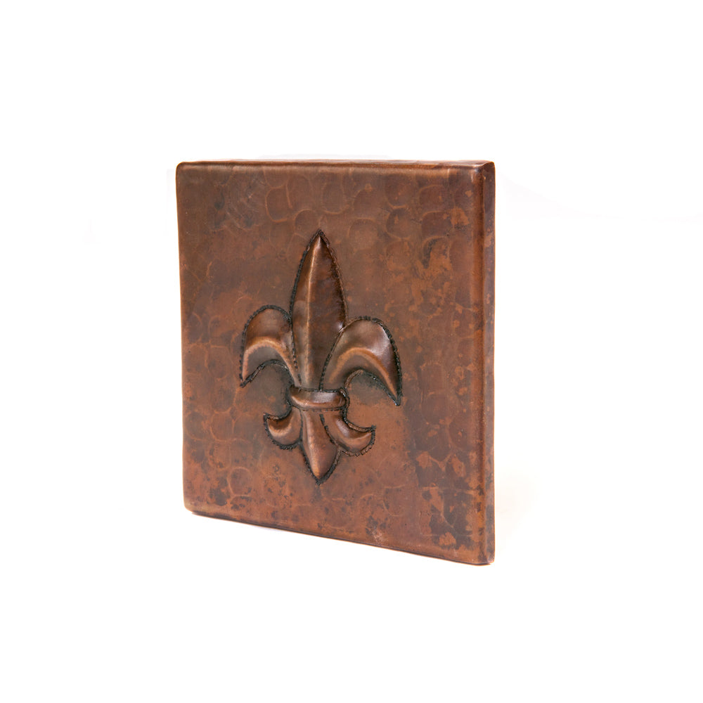 Premier 4" x 4" Copper Fleur De Lis Tile T4DBF