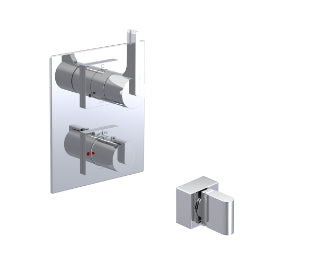 Rubinet T4LRTL Temperature Control Valve With Stop Volume Control, Plus One Other Volume Control, Trim Only - Parent