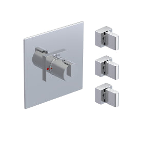 Rubinet T4NRTL Temperature Control Valve With Stop Three Volume Controls, Trim Only - Parent