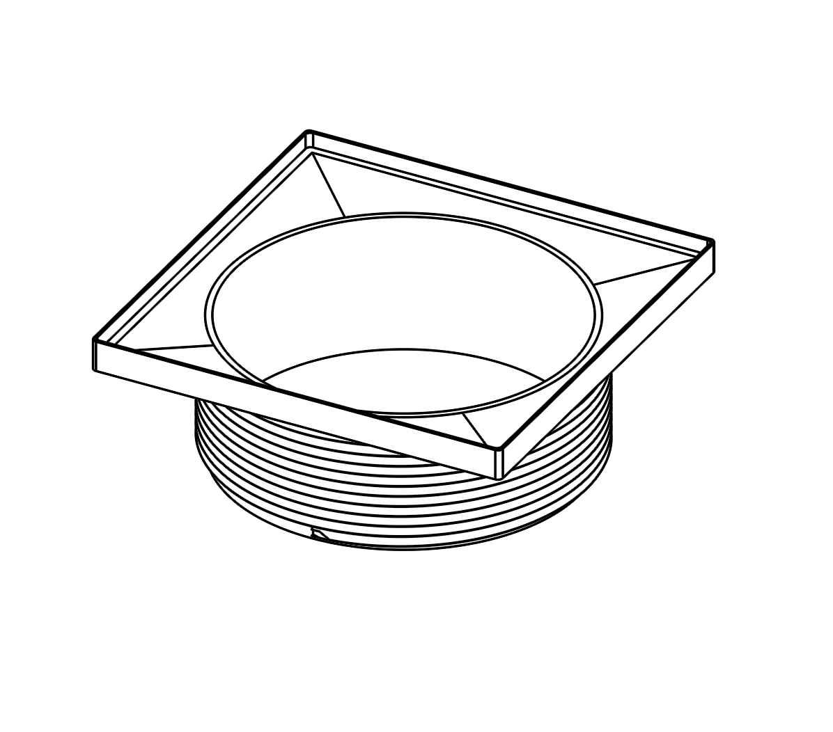 Infinity Drain T 54 5? x 5? Stainless Steel 4? Throat - Parent