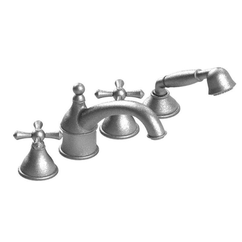 Rubinet T5HFMC Four Piece Roman Tub Filler With Hand Held Shower, (Jasmin Spout), Trim Only - Parent