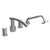 Rubinet T5HHOR Four Piece Roman Tub Filler With Hand Held Shower, Trim Only