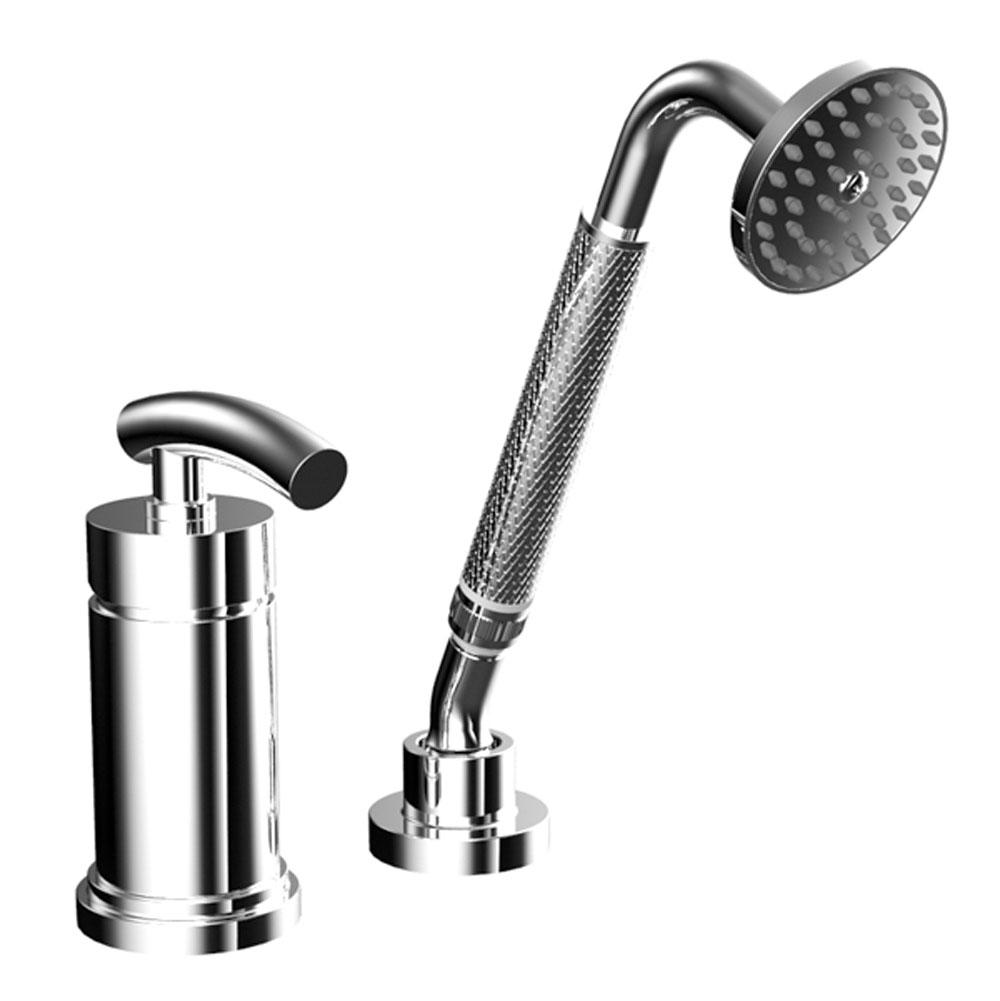 Rubinet T5RHOL Pressure Balance Deck Mount Mixing Valve With Hand Held Shower, Trim Only