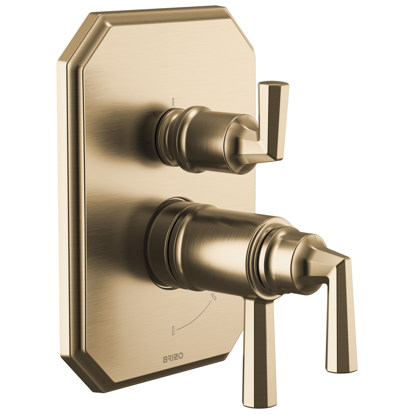 Brizo T75565 Beauclere TempAssure Thermostatic Valve with Integrated 3-Function Diverter Trim