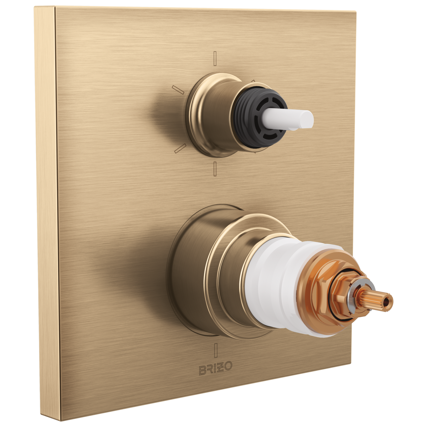 Brizo T75622-LHP Frank Lloyd Wright Tempassure Thermostatic Valve With 6-Function Integrated Diverter Trim - Less Handles - Parent