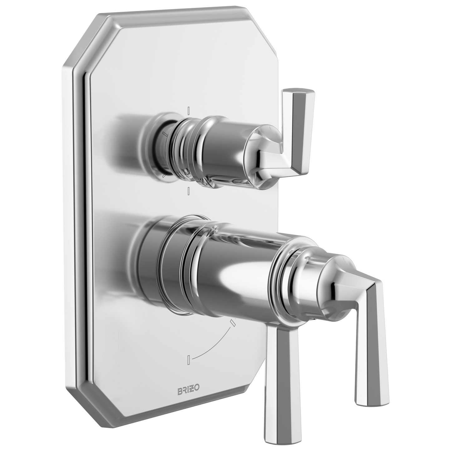 Brizo T75665 Beauclere TempAssure Thermostatic Valve with Integrated 6-Function Diverter Trim