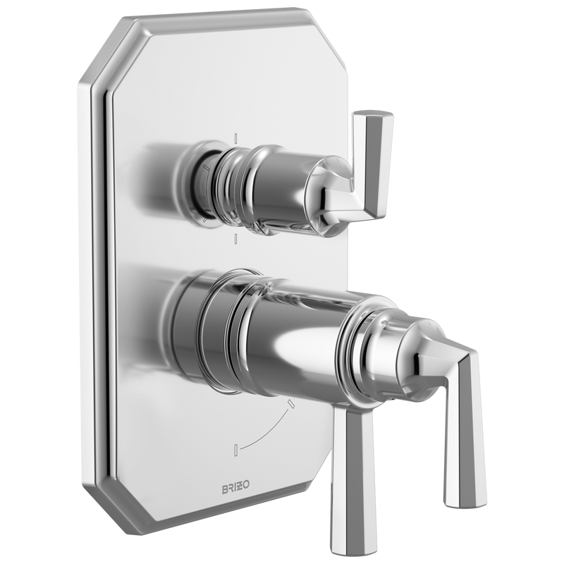 Brizo T75665 Beauclere TempAssure Thermostatic Valve with Integrated 6-Function Diverter Trim