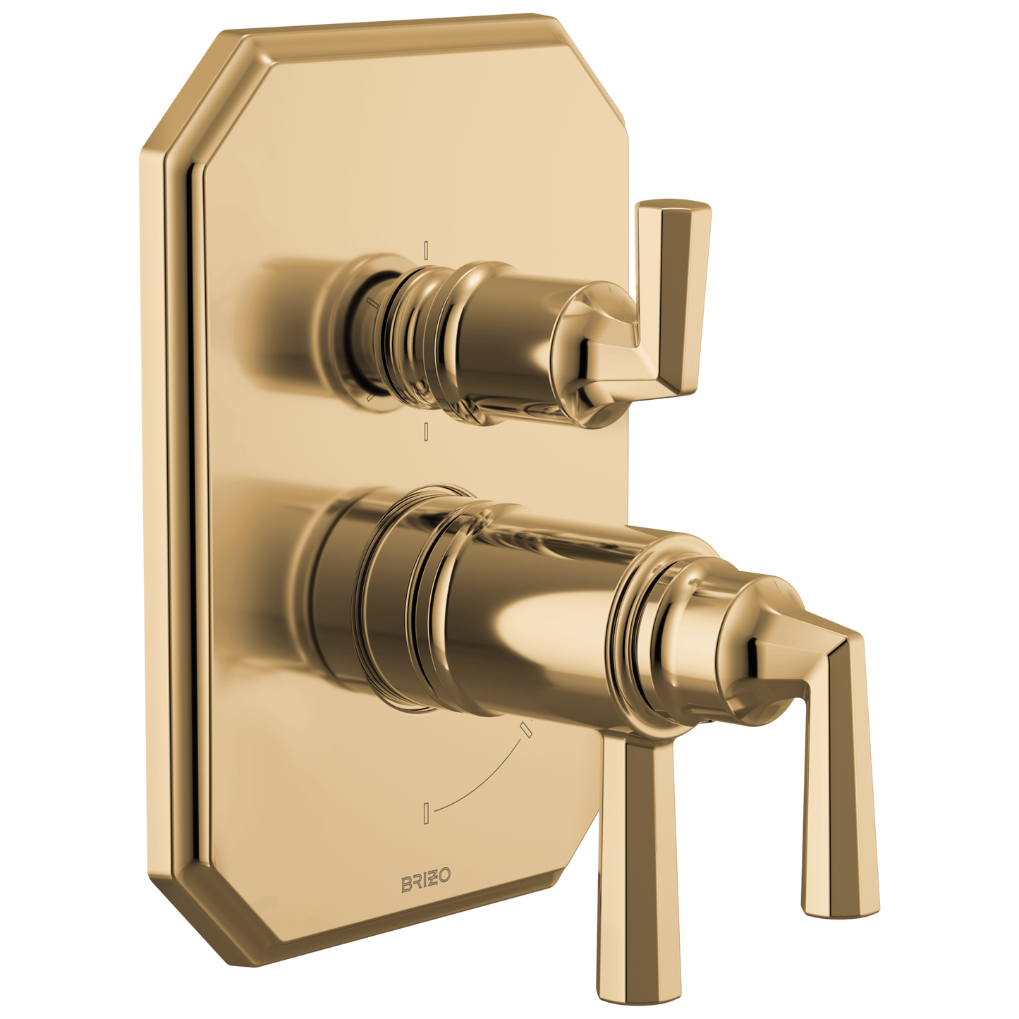Brizo T75665 Beauclere TempAssure Thermostatic Valve with Integrated 6-Function Diverter Trim