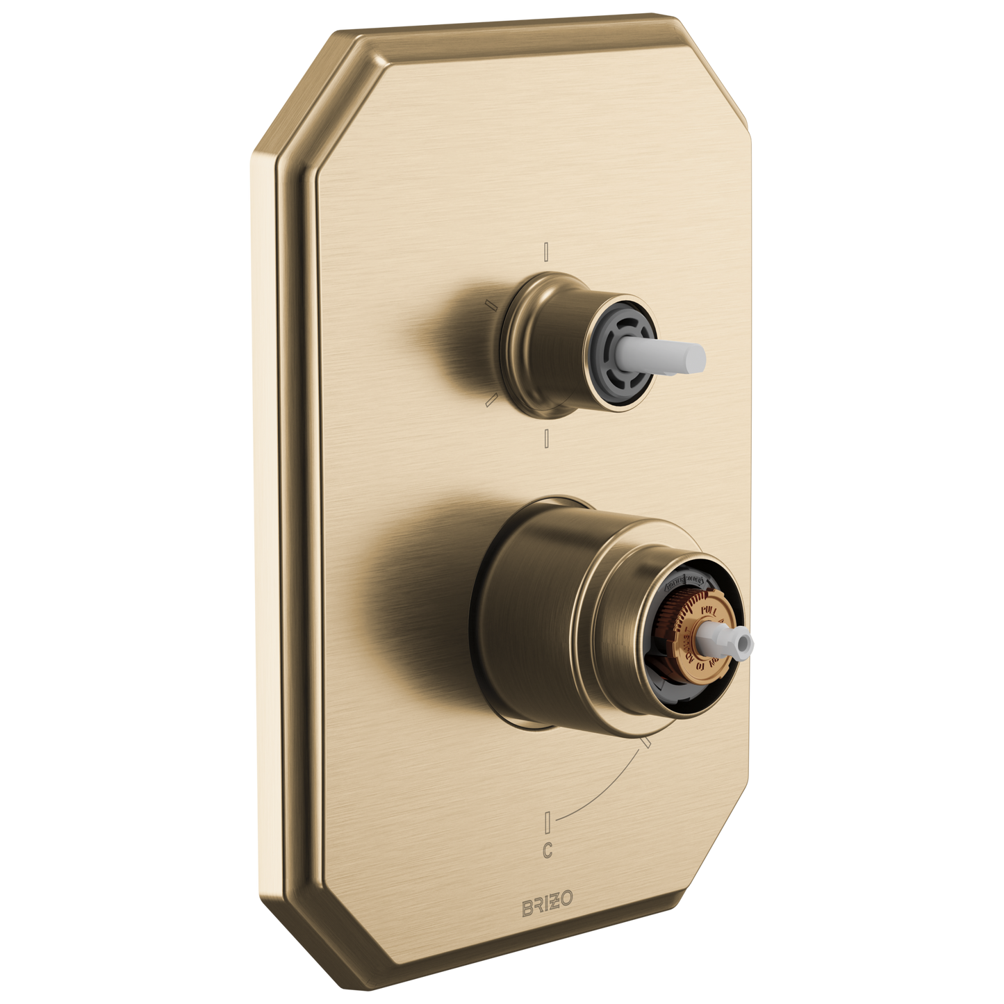 Brizo T75P665-LHP Beauclere Pressure Balance Valve with Integrated 6-Function Diverter Trim - Less Handles