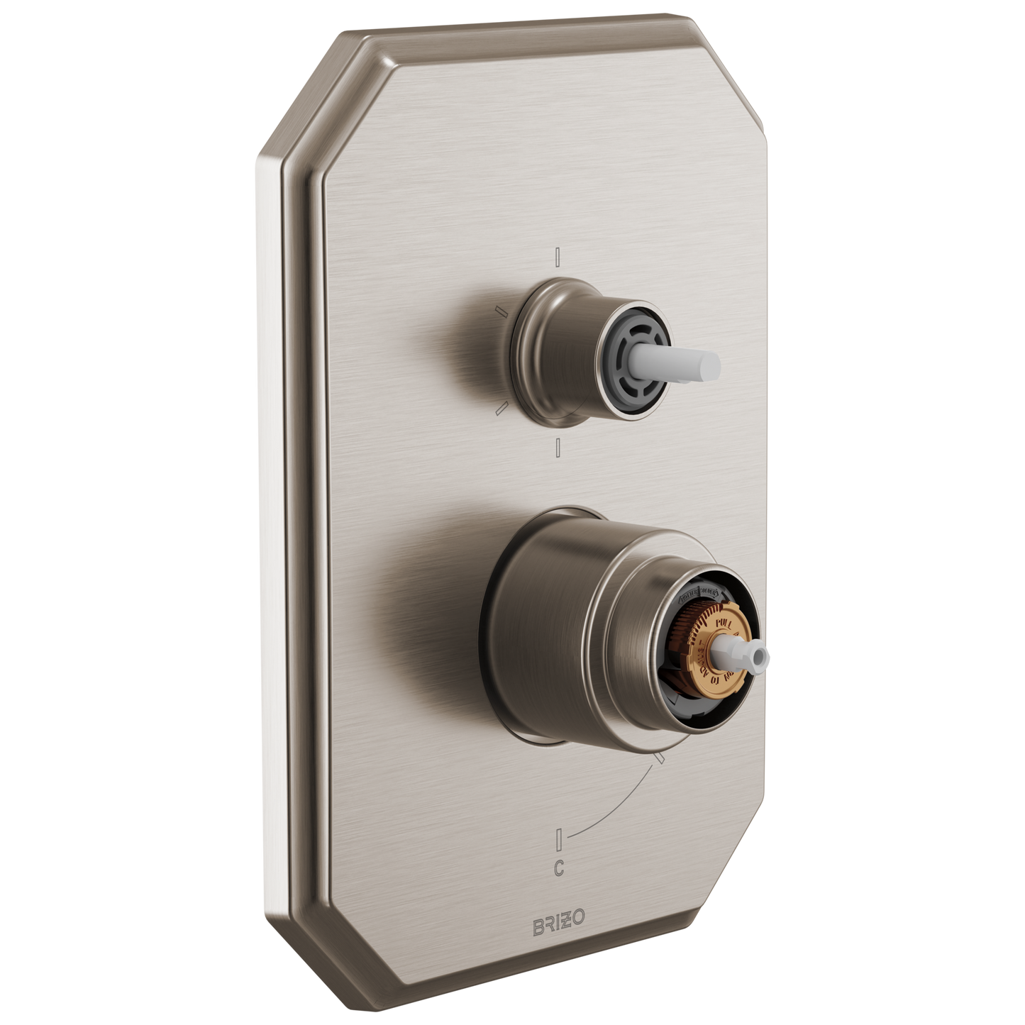 Brizo T75P665-LHP Beauclere Pressure Balance Valve with Integrated 6-Function Diverter Trim - Less Handles