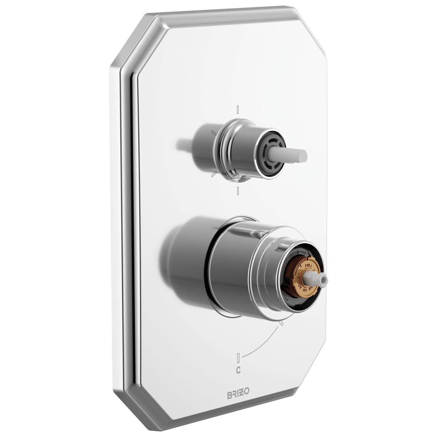 Brizo T75P665-LHP Beauclere Pressure Balance Valve with Integrated 6-Function Diverter Trim - Less Handles