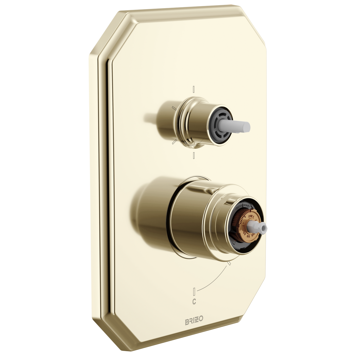 Brizo T75P665-LHP Beauclere Pressure Balance Valve with Integrated 6-Function Diverter Trim - Less Handles