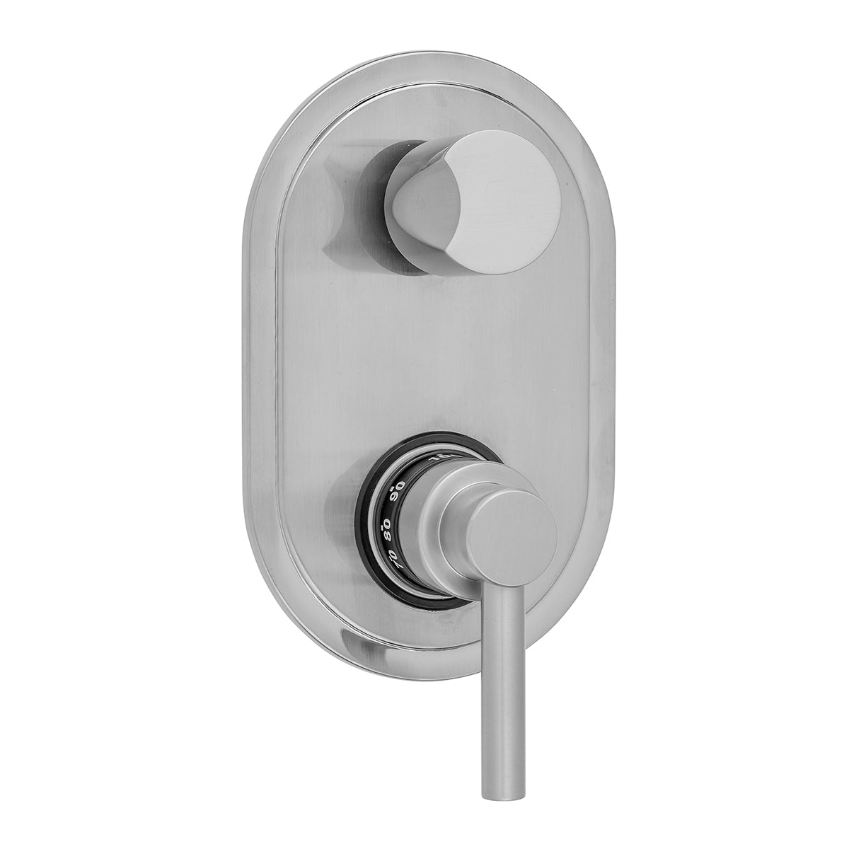 Jaclo T8572-TRIM Oval Plate With Low Lever Thermostatic Valve With Thumb Built-In 2-Way Or 3-Way Diverter/Volume Controls - Parent