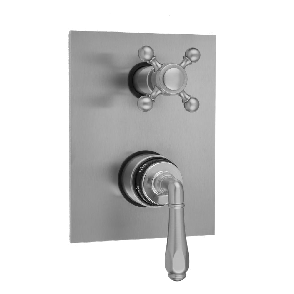 Jaclo T8574-TRIM Rectangle Plate With Smooth Lever Thermostatic Valve With Ball Cross Built-In 2-Way Or 3-Way Diverter/Volume Controls - Parent