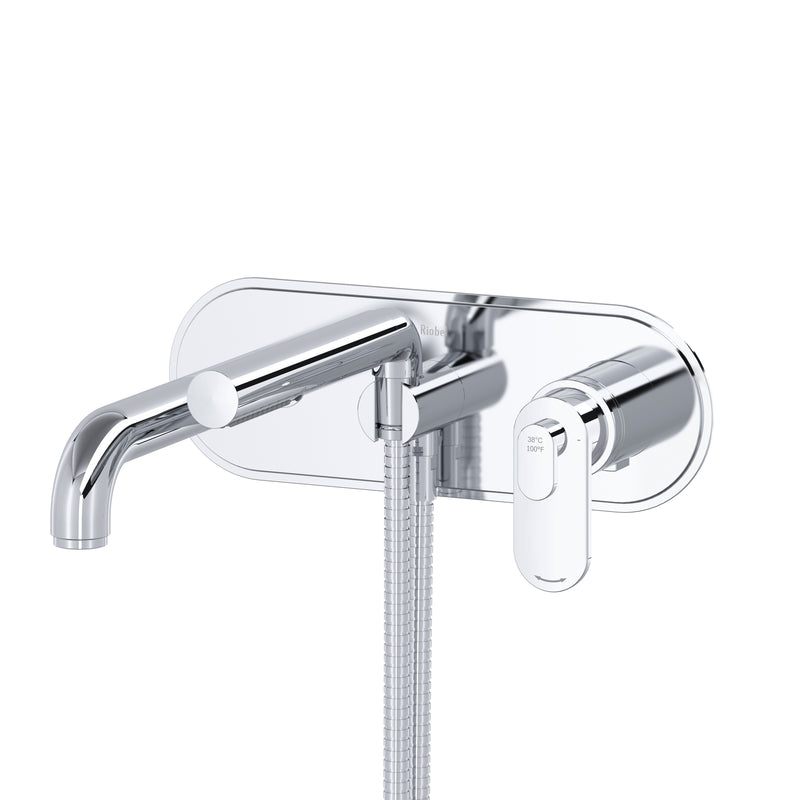 Riobel TAA21 Arca Wall Mount Thermostatic/Pressure Balance Tub Filler Trim