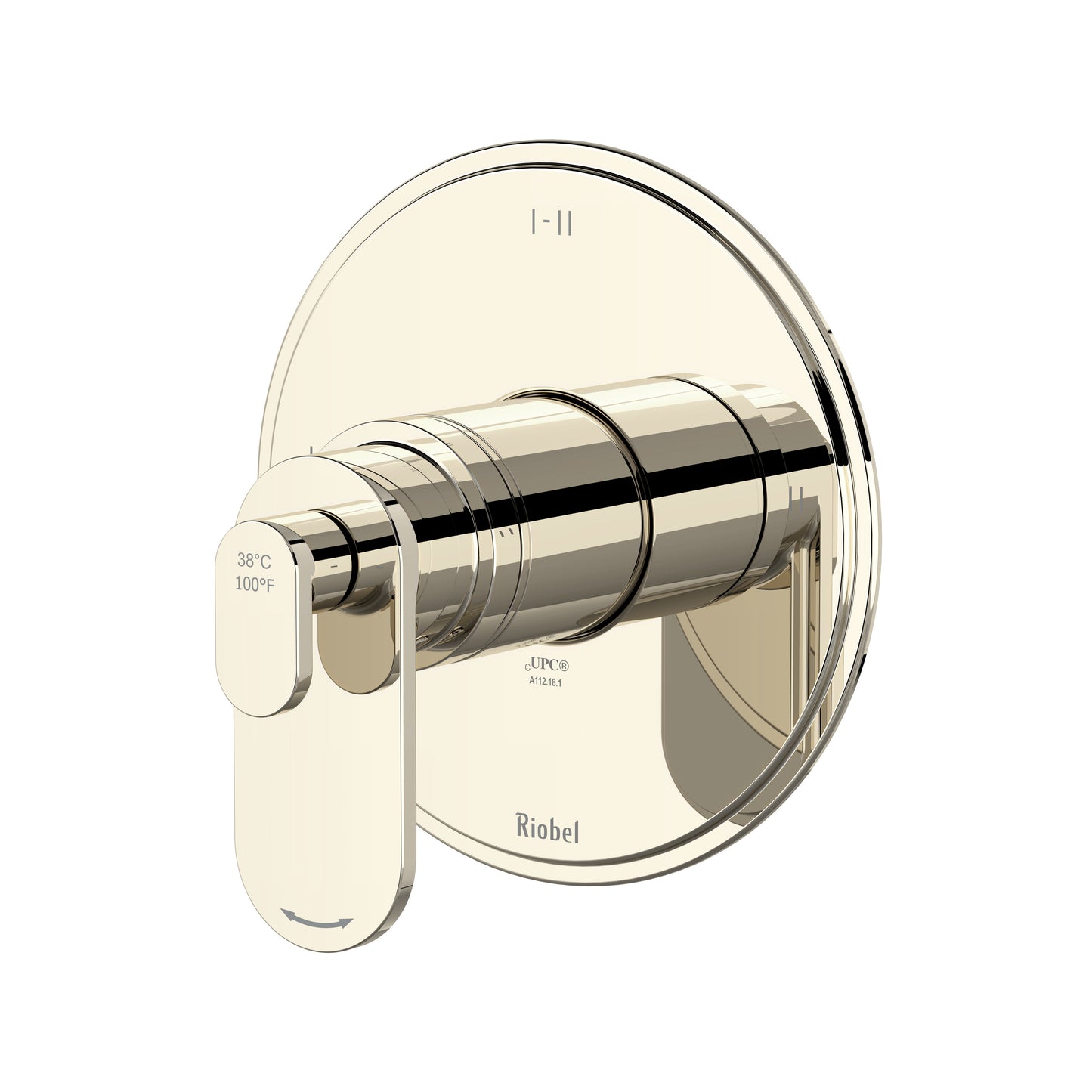Riobel TAA23 Arca 1/2" Therm & Pressure Balance Trim With 3 Functions