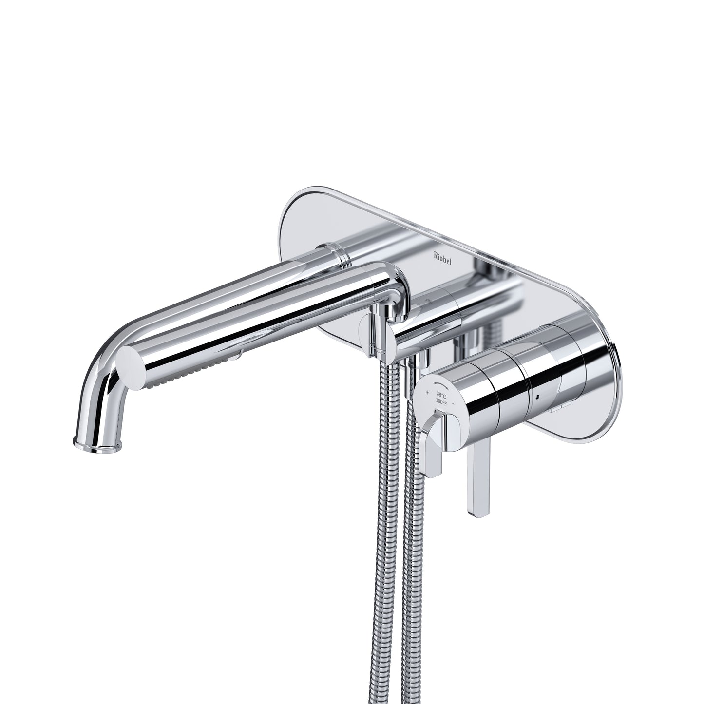 Riobel TAU21 Authentica Wall Mount Thermostatic/Pressure Balance Tub Filler Trim