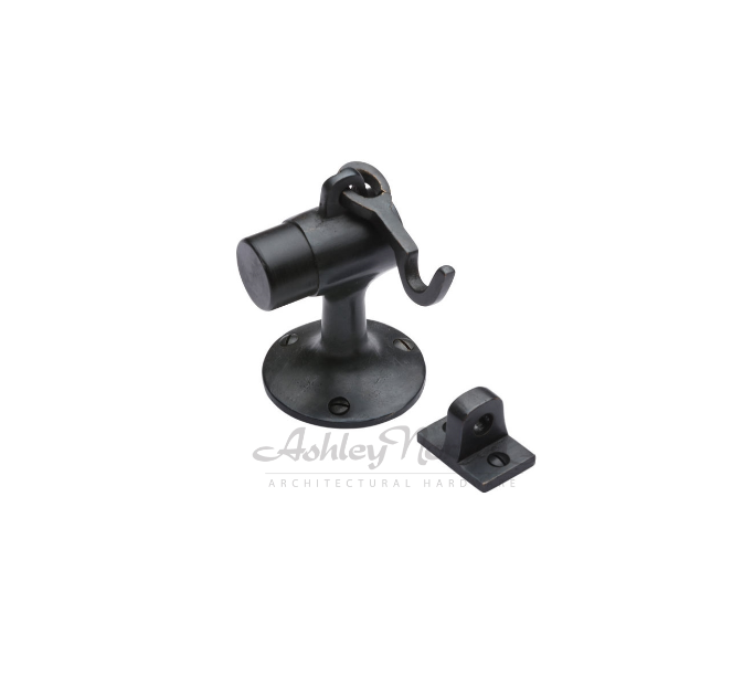 Ashley Norton TC.133 Door Stop with Hook - Distressed Black