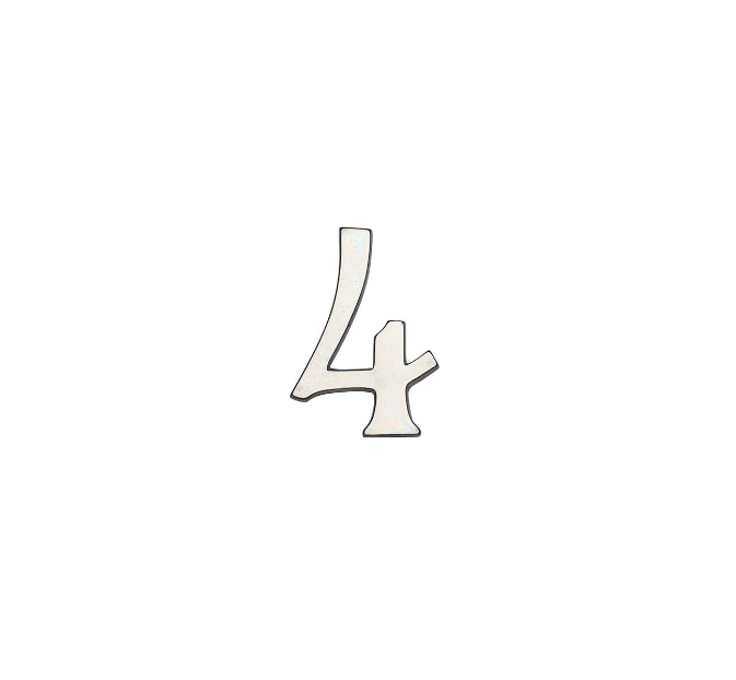 Ashley Norton TC.155 4 4" Numeral 4 - Distressed Black