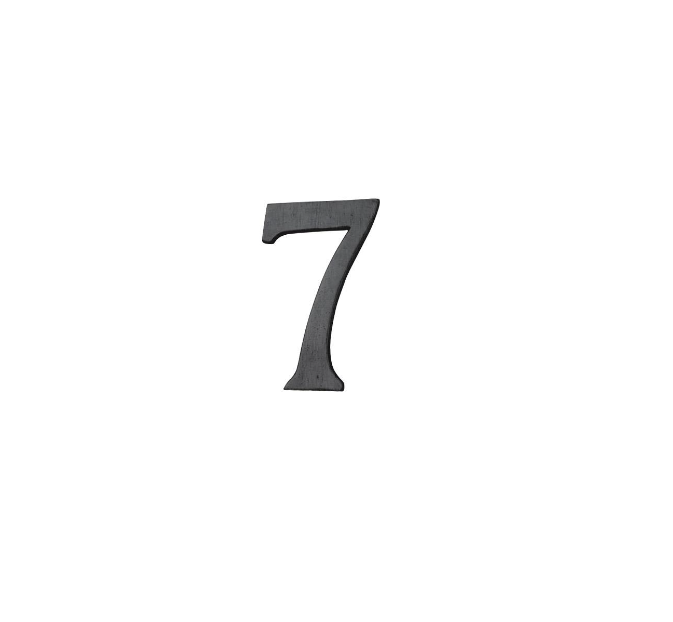 Ashley Norton TC.155 7 4" Numeral 7 - Distressed Black